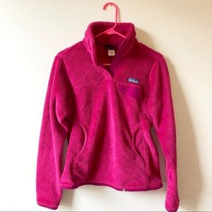 Patagonia Re-Tool Snap-Up Fleece Hot Pink